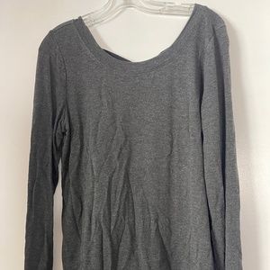 Cabi Grey Tunic with cross back detailing